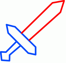 How To Draw The Minecraft Diamond Sword Step By Step Video Game Characters Pop Culture Free Online Drawing Minecraft Diamond Sword Minecraft Online Drawing