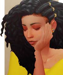 Pin By Kaia Minako On Women Sims 4 Curly Hair Sims Hair Sims 4 Afro Hair