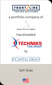 Maybe you would like to learn more about one of these? Frontline Tooling Solutions An Audax Private Equity Portfolio Company Has Divested Techniks Tool Group To An Affiliate Of Z Capital Partners Lincoln International