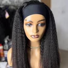 Lazy Girl Kinky Straight Beginners Headband Wig 100% Human Hair