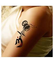 T ribal tiger tattoo design for men Voorkoms Damru Tattoo Design Men Women Waterproof Temporary Body Tattoo Buy Voorkoms Damru Tattoo Design Men Women Waterproof Temporary Body Tattoo At Best Prices In India Snapdeal