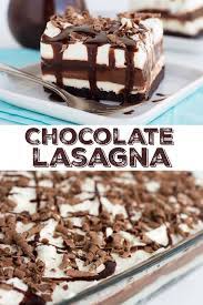 This recipe is easy to make and so much fun to eat! Chocolate Lasagna Desserts Lasagnarecipe No Bake Summer Desserts Summer Desserts Chocolate Lasagna