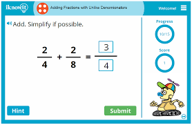 A helpful guide and practice questions for adding fractions with like and unlike denominators. Interactive Math Lesson Adding Fractions With Unlike Denominators