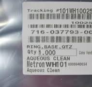 lam research lam 716-037793-002 quartz base ring
