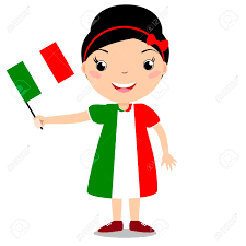 El día 4 de noviembre se celebra el día de la andera en panamá. Sonriente Nino Nina Sosteniendo Una Bandera De Italia Aislada Sobre Fondo Blanco Mascota De Dibujos Animados De Vector Ilustracion De Vacaciones Para El Dia Del Pais Dia De La Independencia Dia De
