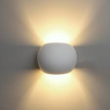 Wall Light Uplighter Downlighter Led Lamp Ceramic Warm White Bedroom Hallway New Wall Lights Plaster Wall Lights Ceramic Wall Lights
