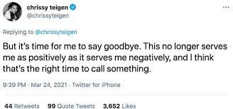 Chrissy has since made her twitter account private. Chrissy Teigen Is Leaving Twitter