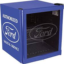 Classic Ford Beverage Cooler Blue Beverage Chiller Beverage Cooler Cool Mini Fridge
