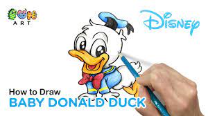 How To Draw Baby Donald Duck | Disney | Mickey & Friends | Very Easy~! -  Youtube
