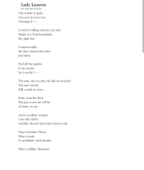 Sylvia Plath Lady Lazarus Sylvia Plath Lady Lazarus Literature Quotes Sylvia Plath