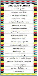 Kids Charades Ideas Free Printable Moms Munchkins Charades For Kids Classroom Games Drama Activities