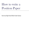 Learn how to write an amazing modern united nations position paper. 1