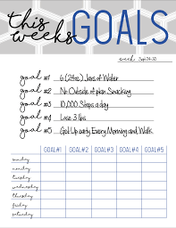Goals For The Week: Week One | Goals, Getting Up Early, One