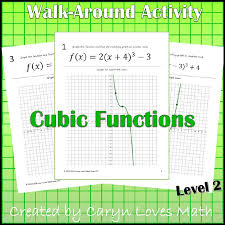 Graphing Cubic Functions Level 2 Graph By Transformations Walk Around Activity From Caryn Loves Math In 2020 Cubic Function Love Math Graphing