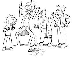 Avatar the last airbender coloring pages. Rick And Morty Coloring Pages 70 Intergalactic Pictures Free Printable