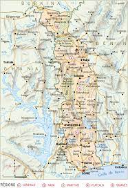 Carte Detaillee Du Togo
