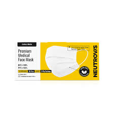 •higher level of filtration available in some types of medical face mask. Neutrovis Premium Medical Face Mask 3ply 50pcs Cotton White Tokyoninki