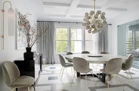Gray Velvet Dining Chairs On Gold Legs Contemporary Dining Room Round Dining Room Table Velvet Dining Chairs Grey Dining Tables