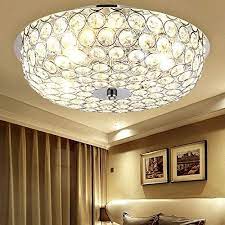 N3 Lighting O36cm Premium 4 Lights G9 Modern Elegant Round Ceiling Light Pendant Fixture Lighting Crystal Cha Pendant Light Shades Ceiling Pendant Light Shades