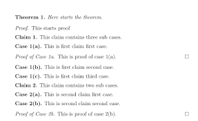 How To Number Cases In Proof As Case 1 A Tex Latex Stack Exchange