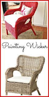 Red Wicker Painting Wicker Furniture Furniture Makeover Ikea Wicker Chair