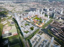 Composed of three blocks of 12 floors with 3 basement layers for parking. A City Oasis Mvrdv Designs Convention Centre With A Green Roof In Utrecht