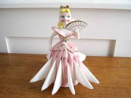 Vintage Napkin Lady Doll Ceramic Napkin Holder Vintage Napkins Napkin Holder Vintage Linens