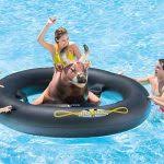 Our pool floats are crafted to be the toughest in the water. This Inflatable Tank Pool Toy Will Make Its Presence Felt With Its Functional Water Cannon Shouts