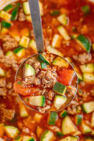 Healthy Zucchini Tomato Italian Sausage Soup Italian Sausage Soup Sausage Soup Recipes Italian Sausage Soup Recipe