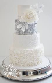 These Wedding Cakes Are Incredibly Stunning Modwedding Sequin Wedding Cake Wedding Cake Decorations Silver Wedding Cake