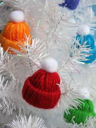 Make It Miniature Winter Hat Yarn Craft Diy Christmas Ornaments Easy Diy Christmas Garland Christmas Tree Decorations Diy
