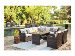 Easy Isle Outdoor Sectional With Table 2 Lounge Chairs By Signature Design By Ashley At Royal Furniture In 2020 Backyard Furniture Outdoor Furniture Sets Outdoor Settings