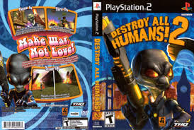 Obliterate humanity's primitive architecture with your flying saucer. Destroy All Humans 2 Ps2 The Cover Project