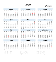 This holidays calendar shows holidays based on singapore government holidays schedule. Printable Singapore 2021 Calendar With Holidays Pdf Calendar Dream