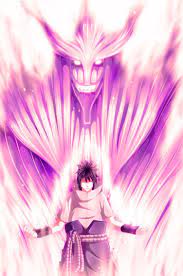 Sasuke uchiha hat schwarze haare, die er in einer langen stachligen frisur trägt, die sein gesicht umrahmen und bis zu seinem nacken reichen. Sasuke Complete Susanoo Naruto Shippuden Anime Sasuke Uchiha Sasuke Uchiha Shippuden