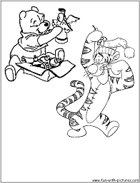 You will learn how to dye. Tigger Pooh Christmas Coloring Page