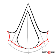 Well, the symbol itself apparently does not mean anything. How To Draw The Logo Of Assassins Assassin S Creed Sketchok Easy Drawing Guides