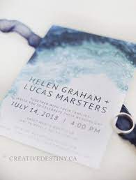 Ocean Water Waves Painted Original Wedding Invitation Modern Fun Casual Coas Ocean Wedding Invitations Original Wedding Invitations Coastal Wedding Invitations