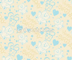 Happy Birthday Seamless Pattern Texture Background Paper For Packing Gifts Stock Vector 48601989