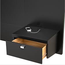 Monkeypod headboard and king platform bed with floating nightstands. Prepac Series 9 Designer Floating King Headboard With Nightstands On Sale Overstock 21895148