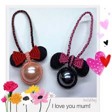 macrame minnie mouse ornament i love you mum love you mum minnie