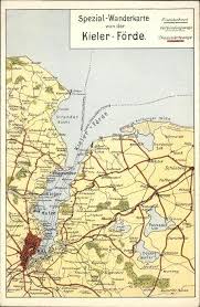 Das bild zeigt die lage von kiel im bundesland. Kiel Landkarte Kieler Foerde Kiel Kiel Stadtkreis Nr Wf69934 Oldthing Ansichtskarten Schleswig Holstein