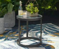 Wilson Fisher Broadmoor Glass Side Table Big Lots In 2020 Glass Side Tables Small Outdoor Side Table Outdoor Patio Side Table