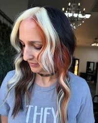Calico Hair” + one row of hair extensions custom colored to match  perfectly. #hairextensionspecialist #hairextensions #beadedrows  #beadedrowsextensions #calicohaircolor #oklahomahairstylist #oklahomahair