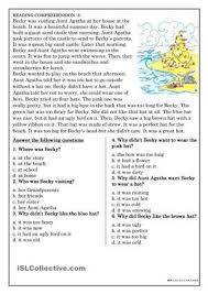 Reading Comprehension For Beginner And Elementary Students 3 Esl Reading Comprehension Reading Comprehension Worksheets Comprehension Exercises