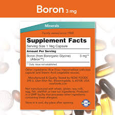 How the human body retains and uses these elements is still a mystery, however however, eating foods rich in antioxidants and certain elements such as boron can be very useful. Amazon Com Now Supplements Boron 3 Mg 250 Capsules Health Personal Care