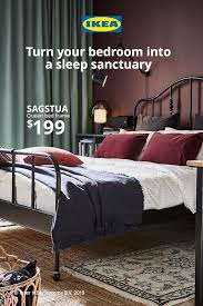 sagstua bed frame black luroy queen ikea in 2021 sagstua bed bed frame ikea sagstua bed