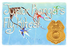 Junior Rangers Fly Kites at Cathedral Caverns