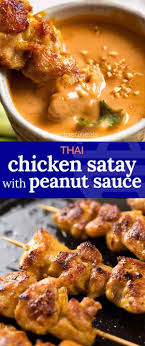 Thai Chicken Satay With Peanut Sauce Recipe Recipes Chicken Recipes Healthy Recipes
