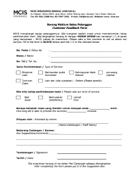 Memastikan semua maklum balas mesyuarat post 12 mortem program tingkatan 6 diterima 5 hari memastikan semua nazir sekolah menerima penghantaran borang maklum balas pemeriksaan 4. Borang Maklum Balas Pelanggan Fill Online Printable Fillable Blank Pdffiller
